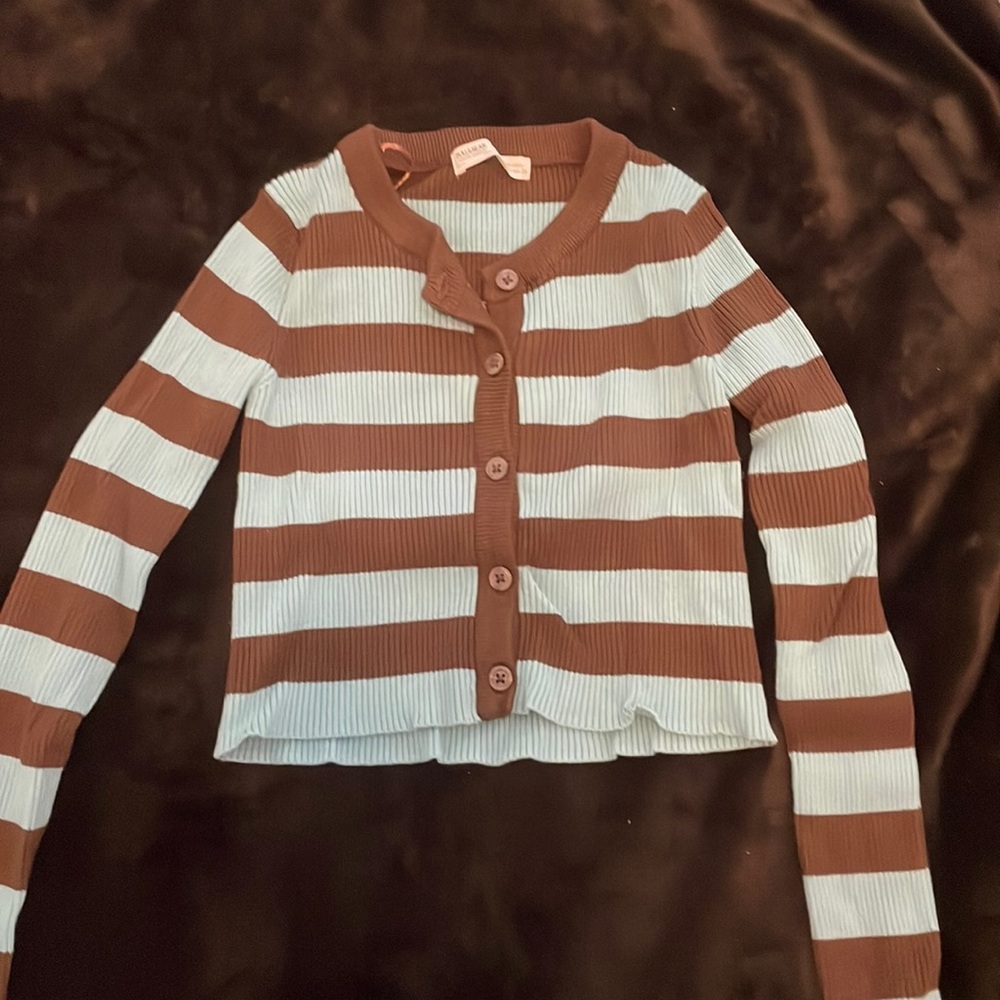 striped button down long sleeve from pull and bear